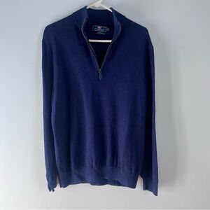 Vineyard Vines Men's Navy Zip-Up Sweater